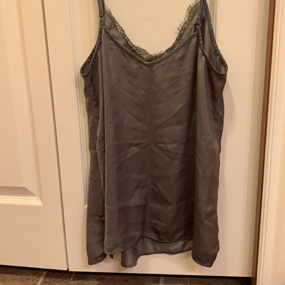 🌟 3/$20 🌟 Promod Olive satin camisole, Sz Small - Picture 3 of 4